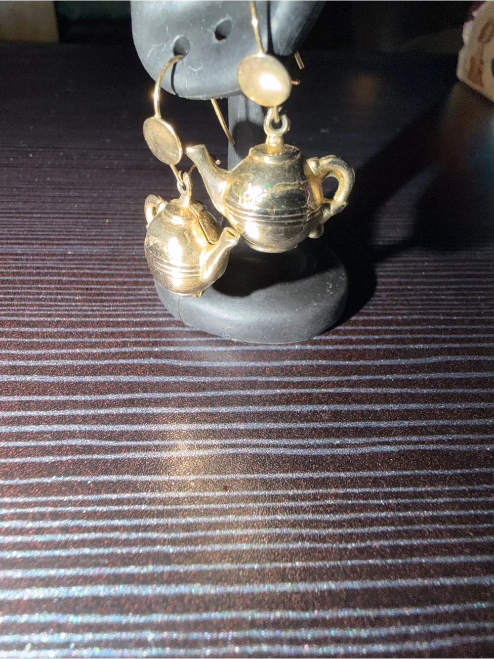 Gold Teapot Drop Earrings - Women Jewelry